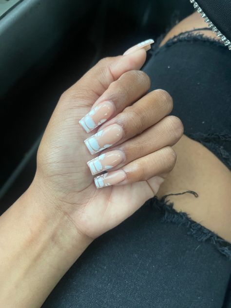 White Crocodile French Tip Nails, White Crocodile Nails, Crocodile French Tip Nails, Crocodile Nails French Tip, Nail Ideas White, Crocodile Nails, White Nails Acrylic, Extra Nails, Nail Ideas Trendy