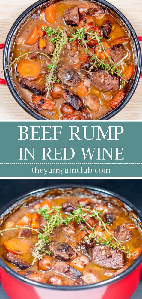 Braised Rump Roast, Beef Rump Roast Recipes, Rump Steak Recipes, Steak Stew, Beef Rump Roast, Dipping Bread, Braised Steak, Mains Recipes, Rump Roast