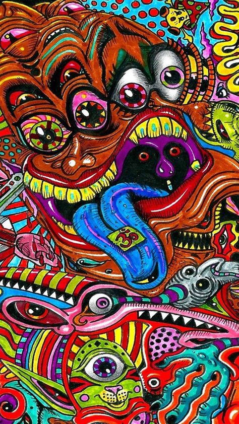 Psycaledic Art Wallpaper, Free Spirit Art, Trippy Aesthetic, Surealism Art, Trippy Drawings, Toilet Art, Trippy Visuals, Psychadelic Art, Trash Art