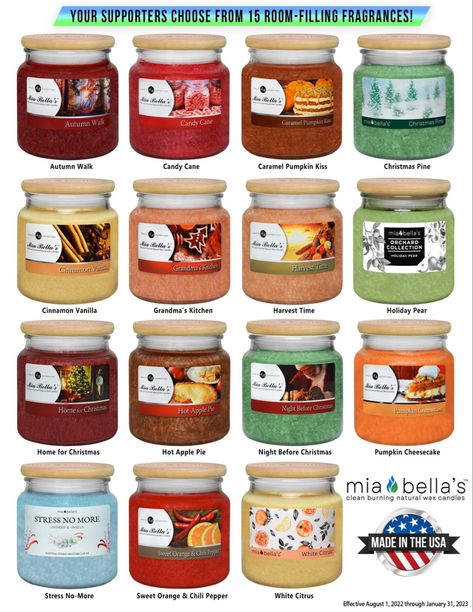 Mia Bella Candles, Unique Fundraisers, Christmas Pumpkins, Easy Fundraisers, Best Smelling Candles, Mia Bella, Fall Candle, Candle Making Business, Pumpkin Caramel