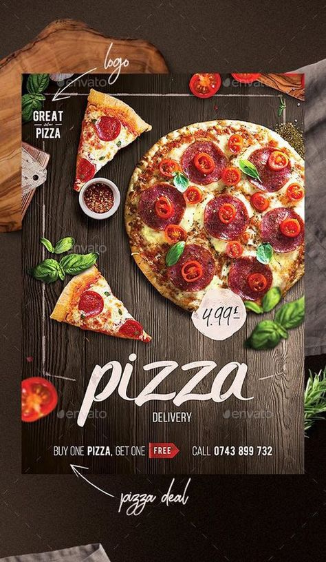 Pizza Menu Design, Pizza Sale, Pizza Flyer, Flyer Dj, Pizza Branding, Pizza Menu, Pizza Design, Restaurant Flyer, Food Menu Design