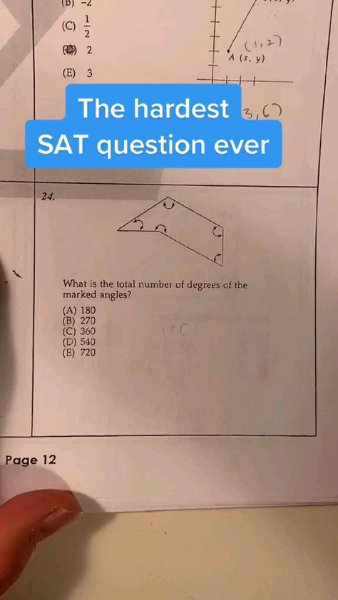 Hardest SAT Problem | Math lessons, Life hacks for school, High school life hacks School Math Hacks, School Life Hacks, Hacks For School, Math Hacks, Sat Math, Cool Math Tricks, High School Life Hacks, High School Survival, Math Tutorials