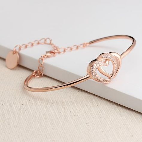 Rose Gold Bangle Bracelet, Horn Pendant Necklace, Bracelet Rose Gold, Rose Gold Bangle, Statement Fashion, Big Diamond, Moon Pendant Necklace, Jewelry Website, Bracelet Crystal