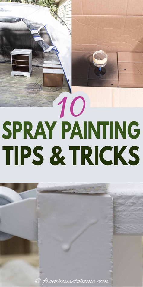 If you’re wondering how to spray paint furniture (or any other spray painting projects) without drips, then read these easy tips. They’re helpful ideas for simple ways to spray paint evenly. I am so saving these spray painting techniques to try myself soon!! Spray Paint Techniques, Paint Tricks, Spray Paint Tips, Painting Tips And Tricks, How To Spray Paint, Spray Paint Furniture, Mason Jar Candle Holders, Paint Tools, Sewing Room Storage