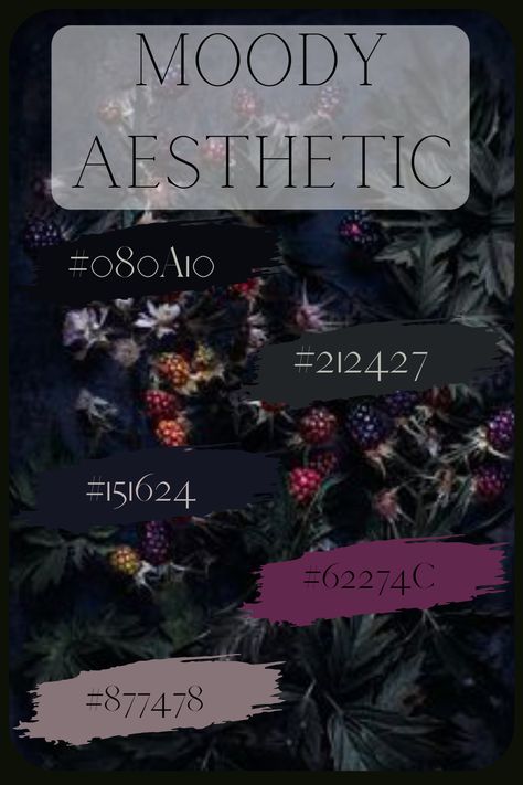 Black Palette Aesthetic, Neutral Colors Hex Code, Dark Brand Color Palette, Dark Maximalism Color Palette, Spooky Color Palette Hex Codes, Goth Color Palette Hex Code, Dark And Moody Wedding Color Palette, Dark Website Color Palette, Canva Color Palette Codes Dark