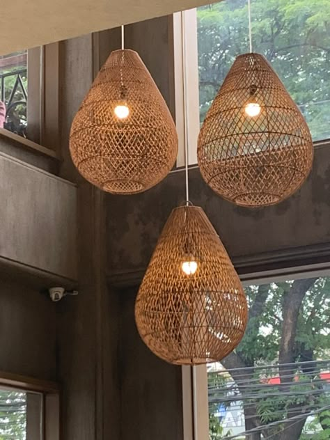 Rattan Lamps, Hallway Ceiling Lights, Hallway Lamp, Rattan Pendant Lights, Rattan Light Fixture, Interior Design Hallway, Rattan Chandelier, Entry Lighting, Bedroom Lights