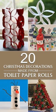 Don't throw up your empty toilet paper rolls.. it's a perfect time to use it in your Christmas decoration! Creative Christmas Crafts, Toilet Paper Roll Art, Christmas Toilet Paper, Toilet Roll Craft, Rolled Paper Art, Toilet Paper Crafts, Toilet Paper Rolls, Diy Christmas Decorations, Toilet Paper Roll Crafts