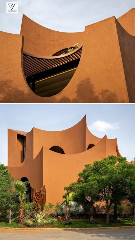 Mirai House of Arches by Sanjay Puri Architects Indian Architecture Modern | Indian Architecture Exterior | Indian Architecture House | House Elevation Design | Indian House Exterior Design| Facades Design Bungalow| Indian Architecture Modern | Indian House Design Ideas | Indian Bungalow Architecture | Exterior Design Modern bungalow | Exterior Design Indian house | Elevation Arch ideas | Facede Arch Indian House Elevation, Modern Indian House Design, House Elevation Design Indian, Indian House Exterior, Mirai House, Bungalow Exterior Design, Modern Indian House, Indian Bungalow, Facades Design