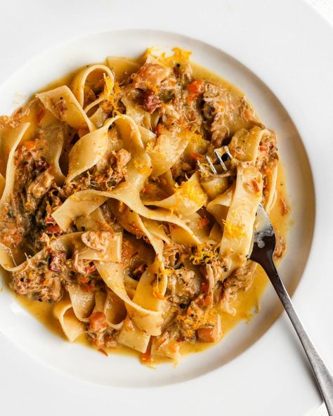 White Pork Ragu - The Burnt Butter Table Handkerchief Pasta, Slow Cooked Beef Cheeks, Pasta With Olives, Burnt Butter, Pork Ragu, Creamy Mushroom Pasta, Slow Cooked Beef, Pasta Dinners, Pasta Pasta