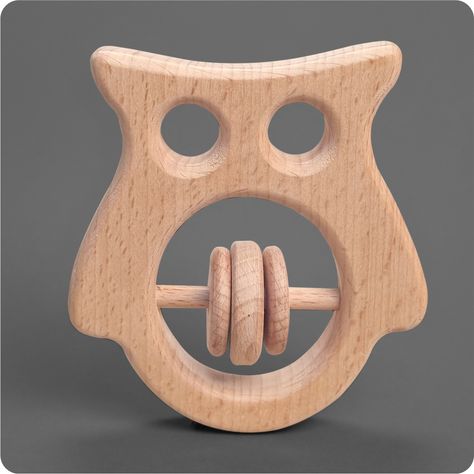 Let our natural wooden owl rattle be your baby��’s wise and gentle companion. This lightweight toy with smooth, rounded design ensures every shake is filled with comfort and calm, all while keeping your little one safe. 🦉 Watch over your baby with the wisdom of nature—bring this safe, soothing rattle home today. Order Now! Amazon : tinyurl.com/BROWNCURVESAMAZON Website : https://browncurves.in/ #BrownCurves21 #WoodenRattle #WoodenAnimalToys #RattleToys #WoodenBabyToys #NaturalRattles #WoodenT... Wooden Baby Rattle, Wooden Rattle, Wood Baby Toys, Making Wooden Toys, Wooden Owl, Wooden Baby Toys, Wood Ideas, Baby Toy, Baby Rattle