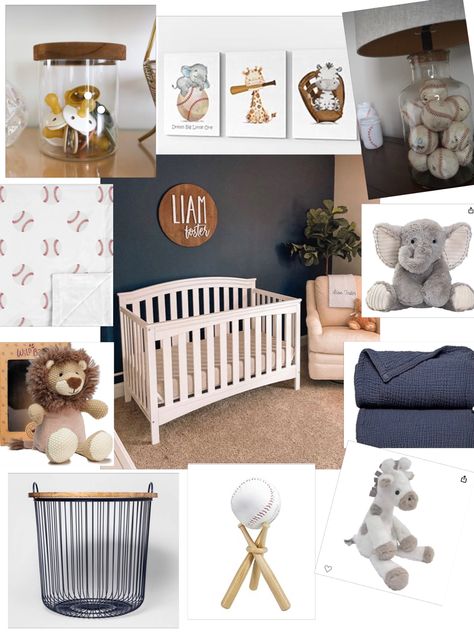 Baby Boy Nursery Sports Theme, Baby Boy Baseball Nursery, Baseball Theme Nursery, Sports Theme Nursery, Baseball Nursery Theme, Sports Nursery Theme, Zoo Nursery, Baby Boy Baseball, Baseball Nursery