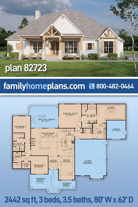 Big House Plans for Spacious Luxury 2800 Sq Ft House Plans One Story, 2 000 Sq Ft House Plans, 2000 Sf House Plans, House Plans One Story 2000 Sq Ft Open, Under 2000 Sq Ft House Plans, 2500 Square Foot House Plans, Story And A Half House Plans, 2500 Sq Ft House Plans One Level, House With Basement Floor Plans