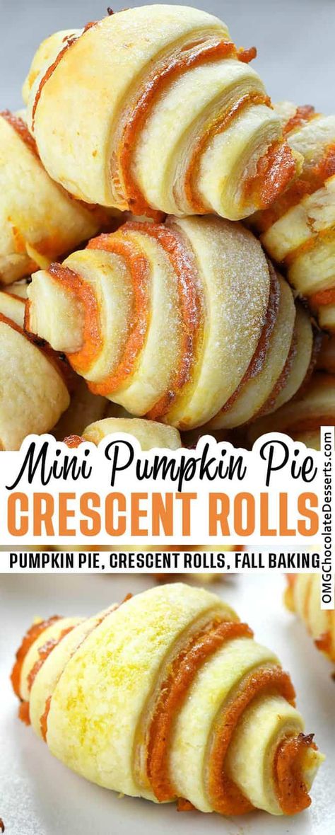 Filled with that familiar pumpkin pie flavor, these are made even easier by making the crust from Pillsbury crescent rolls. #pumpkin #pie #crescent #rolls Sweet Pumpkin Recipes, Mini Pumpkin Pie, Pumpkin Recipes Dinner, Baking List, Pumpkin Recipes Healthy, Savory Pumpkin Recipes, Pumpkin Recipes Easy, Leftover Pumpkin, Mini Pumpkin Pies