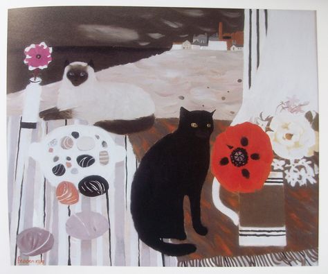 Mary Fedden  cats Julian Trevelyan, Mary Fedden, Abstract Roses, Cat Paintings, Paint Drop, Great Cat, Royal College Of Art, Cat 2, British Art