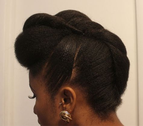 french+roll+updo+for+medium+natural+hair French Roll Updo, Medium Natural Hair Styles, French Roll Hairstyle, Classy Updo, Natural Updo, French Roll, Hair Steamers, Roll Hairstyle, American Hairstyles