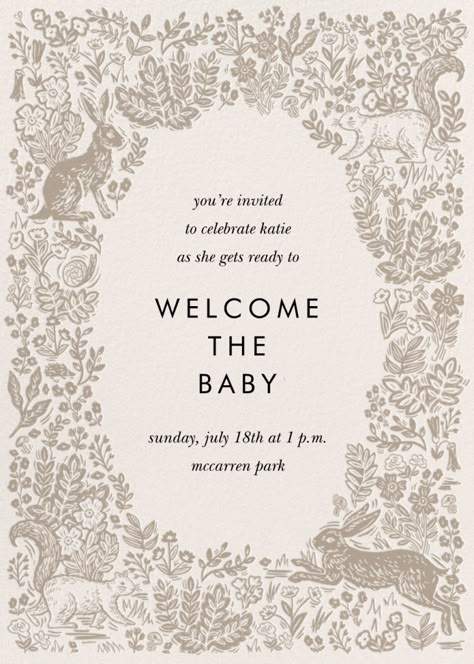 Online Baby Shower Invites, Whimsical Baby Shower, Classy Baby Shower, Vintage Baby Shower, Bunny Baby Shower, Elegant Baby Shower, Woodland Baby Shower Invitations, Baby Shower Invitaciones, Paperless Post