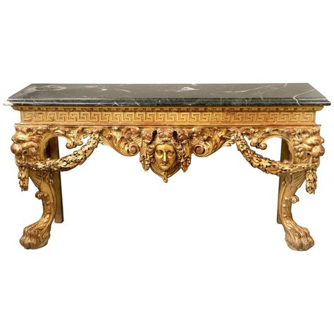 Metal Wall Decor Bedroom, Gilded Furniture, Louis Xvi Furniture, Fierce Lion, Georgian Furniture, Female Mask, Antique French Furniture, English Furniture, Modern Console Tables