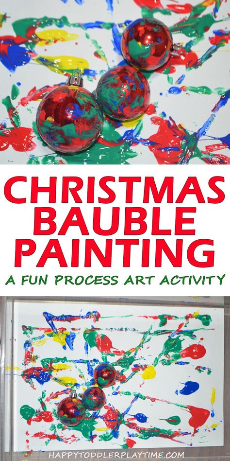 Christmas Bauble Painting – HAPPY TODDLER PLAYTIME #kidsactivities #christmasactivities #toddleractivities #christmascrafts Bauble Painting, Baby Christmas Crafts, Christmas Activities For Toddlers, Preschool Christmas Activities, December Crafts, Christmas Crafts For Toddlers, Nursery Activities, Preschool Christmas Crafts, Christmas Arts And Crafts