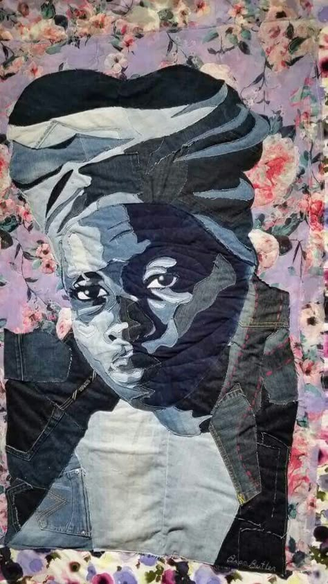 Bisa Butler Quilt Artist Quilt Portraits, Bisa Butler, Fabric Portraits, Portrait Quilts, African American Quilts, Face Collage, Jeans Art, Textile Collage, Narrative Art