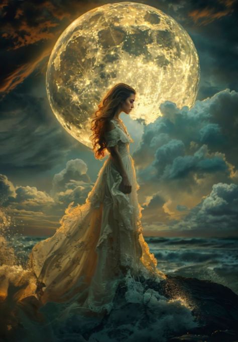 Moon Goddess Art, Artemis Goddess, Goddess Art, Mystical Art, Moon Goddess, Beautiful Fantasy Art, Profile Picture, Fantasy Art, Moon