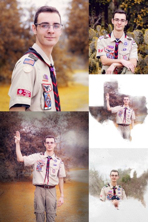 Eagle Scout Photo Shoot, Scouts Activities, Boy Scouts Eagle, Eagle Scouts, Male Senior Pictures, Senior Photo Poses, Scout Activities, Senior Pictures Boys, Eagle Scout