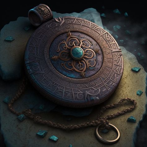 The Amulet #ailust #aiartcommunity #aiartwork #midjourney #fantasy #rpg Astrolabe Fantasy Art, Compass Fantasy Art, Magic Compass Fantasy Art, Fantasy Amulet Art, Amulet Concept Art, Magic Amulet Fantasy Art, Amulet Fantasy Art, Magic Necklace Fantasy Art, Artifact Aesthetic