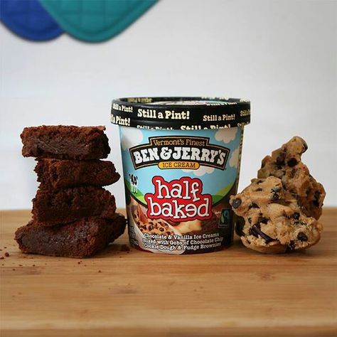 Lol Half Baked Ice Cream, Baked Ice Cream, Chocolate Chip Cookie Dough Fudge, Phish Food, Cookie Dough Fudge, Vanilla Frozen Yogurt, Chocolate Fudge Brownies, Half Baked, Ben And Jerrys