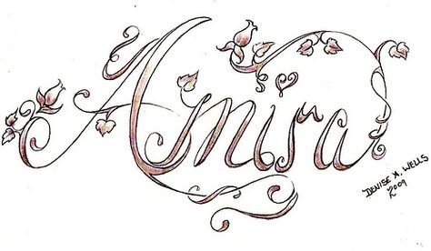 Fancy+Script+Fonts+for+Tattoos | Fancy Script Lettering Tattoo designs by Denise A. Wells Amira Name, Fancy Script Lettering, Script Lettering Tattoo, Ipad Drawing Ideas, Fancy Script Font, Ipad Drawing, Lettering Tattoo, Fancy Script, Sketch Tattoo Design