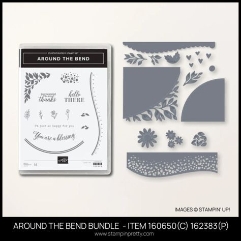 Stampin Up Around The Bend, Mini Catalog 2023, Stampin Up Dies, Music Cards, Card Craft Ideas, Stampin Up 2023, Stampin Up Stamps, Mary Fish, Stampin Pretty