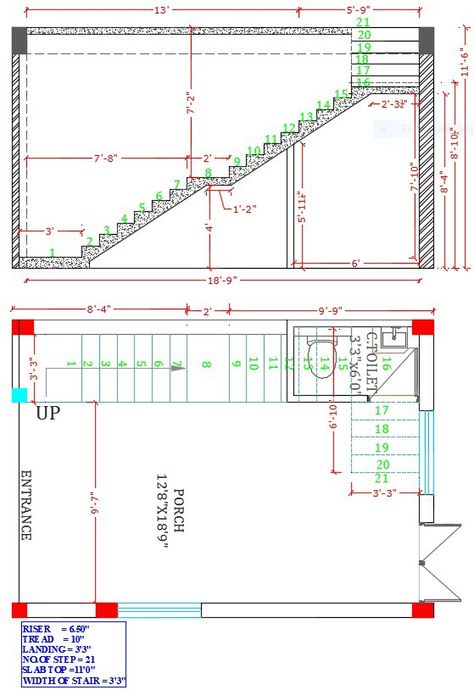 L Shape Staircase, Stairs Section, L Stairs, Civil Plan, Rcc Design, Stair Stringer Calculator, L Shaped Stairs, Staircase Interior, Stair Plan