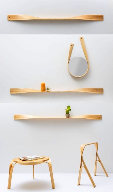 Steam Bending Furniture That Will Make You Drop Down Your Jaws  #treehousehotel #treehouseresort #besttreehouses Steam Bending Wood Projects, Steam Bent Wood Projects, Wood Bending Furniture, Wood Steam Bending, Curved Wood Furniture, Wood Bending Projects, Bent Wood Projects, Industrial Towel Holder, Rustic Towel Rack