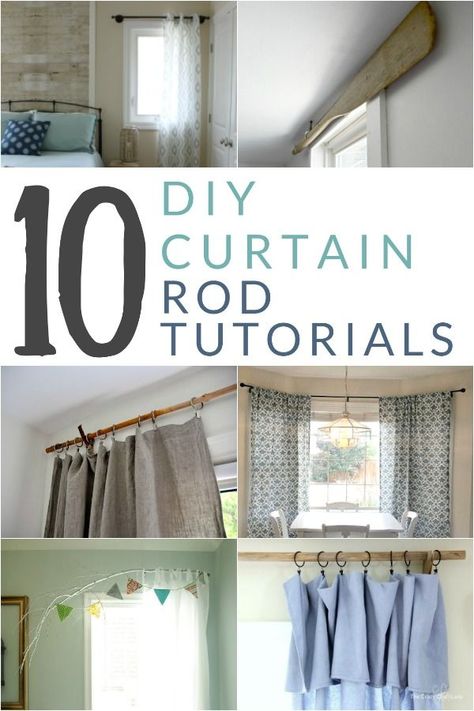 Cabin Hacks, Diy Curtain Rod, Inexpensive Curtains, Rod Curtains, Industrial Curtain Rod, Wooden Curtain Rods, Long Curtain Rods, Custom Curtain Rods, Industrial Curtains