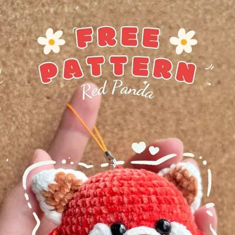 KeinMaker on Instagram: "Hey there, my lovely follower 😊✨! ✨Just a little heads-up as I spilled the beans in my last post – Keinmaker's got a delightful surprise coming your way, a token of appreciation for showering Kein with your love. 🤩I'm super excited to share a snuggly red panda pattern with all of you, totally on the house ! A massive thank you for being the best part of Keinmaker's journey.🌟 _____________ #amigurumpattern #redpandapattern #freepattern #Handmade #amigurumi #yarnlove #crochet #cute #diy #häkeln #crocheting #crochetdoll #amigurumidoll #craft #yarn #virka #amigurumilove #lovely #crochetpattern #amigurumitoy #crochetaddict #instacrochet #crochetlover #amigurumicrochet #hobbii #plushiesofinstagram" Love Crochet Pattern, Amigurumi Crochet Keychain, Red Amigurumi Free Pattern, Thank You Crafts, Red Crochet Patterns, Crochet Red Panda Pattern Free, Red Panda Crochet Free Pattern, Red Amigurumi, Crochet Red Panda