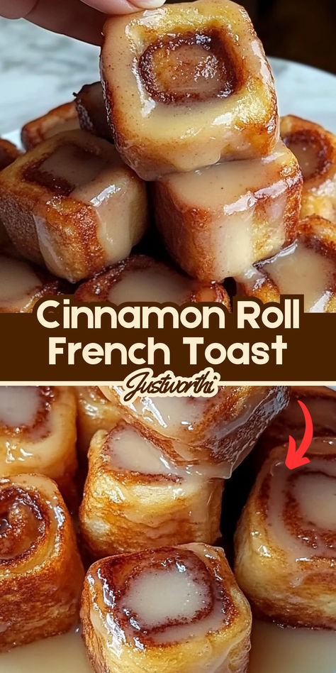 Who says you can’t have the best of both worlds? These Cinnamon Roll French Toast Bites combine the soft, gooey goodness of cinnamon rolls with the golden, custardy delight of French toast. They’re bite-sized, easy to make, and absolutely perfect for breakfast, brunch, or even dessert! Popular Breakfast Ideas, Cinnamon Roll Toast, Cinnamon Rolls French Toast Bake, Cinnamon Roll French Toast Bites, Recipes With Canned Cinnamon Rolls, Yummy Breakfast Ideas Easy, Cookie Cinnamon Roll, Super Easy Breakfast Ideas, Cinnamon Swirl French Toast