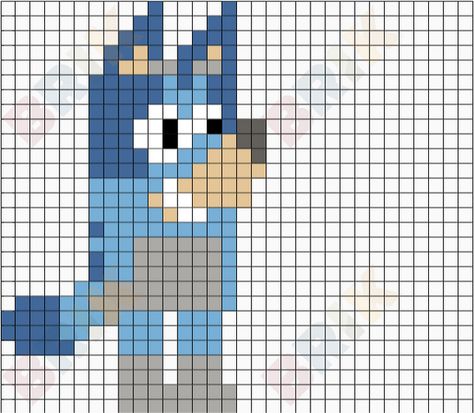 Bluey Pixel Art, Duplicate Stitch, Circular Knitting Machine, Pixel Art Templates, Kids Printables, Perler Ideas, Pixel Crochet, Art Templates, Diy Cross Stitch