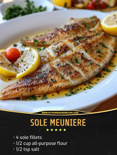 Easy and tasty recipes | Sole meuniere | Facebook Dove Sole Fish Recipe, Sole Filet Recipe, Sole Fish Recipes, Sole Recipes, Filet Recipes, Sole Fish, Fish Pasta, Nordic Recipe, Fried Fish Recipes