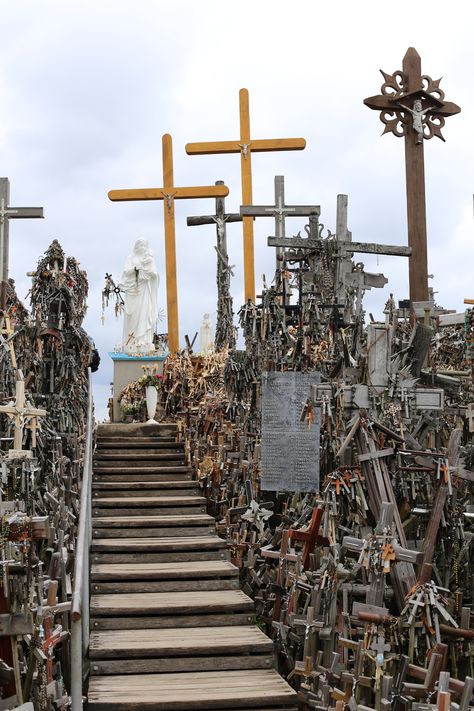 Hill of Crosses Siauliai (Lithuania) Siauliai Lithuania, Church Halloween Party, Hill Of Crosses, Church Halloween, Christian Memes, I Want To Travel, Baltic Sea, Take Care Of Me, Lithuania