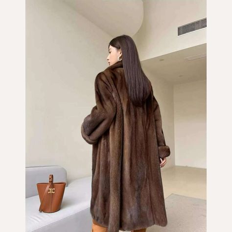 Sweater Bodycon Dress, Goodwill Bins, European Fall, Sweater Bodycon, Brown Fur Coat, Long Fur Coat, Mink Coats, Dnd Oc, Dress Leggings