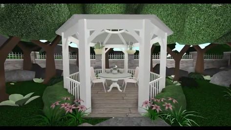 Bloxburg Garden Ideas, Bloxburg Backyard, Cute Garden Ideas, Two Story House Design, House Flippers, House Decorating Ideas Apartments, Backyard House, Backyard Buildings, Tiny House Layout