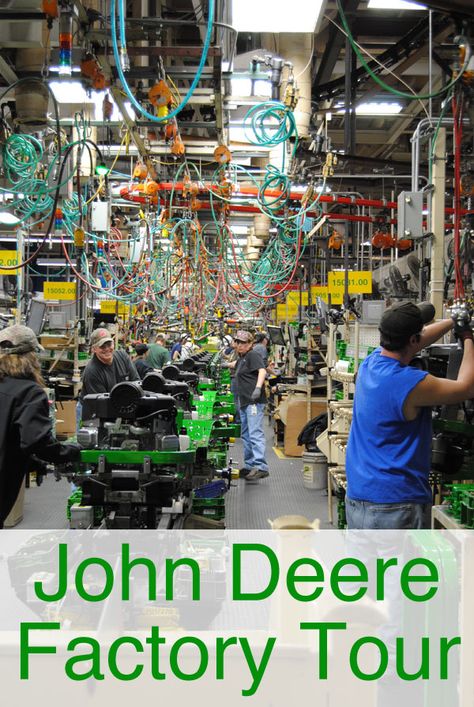 John Deere Horicon Works Factory Tour - See where riding mowers and lawn tractors and UTVs are made. Grad Trip, Lawn Tractors, Lawn Mower Tractor, Riding Mowers, Old Ford Trucks, Lifted Chevy Trucks, Factory Tours, John Deere Tractors, Need A Vacation