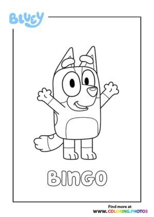 Bingo Coloring Pages, Bluey Coloring Pages, Printable Bluey, Fiesta Bluey, Bluey Y Bingo, Bluey Birthday Party, Bluey Party, Shingle Colors, Disney Jr