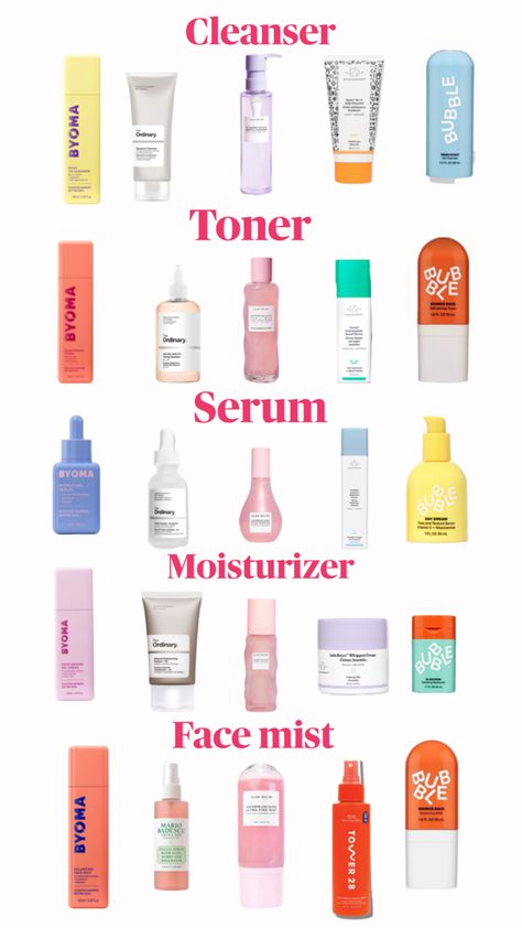 #preppy #skincare #Sephora #Ulta Recommended Skincare Products, Best Sephora Skincare, Safora Skin Care, Sephora Best Products, Ulta Skin Care Routine, Best Things To Buy At Sephora, Best Skincare For Teens, Skincare For 13 Year Girl, Preppy Cleanser