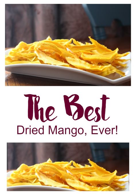 We've been using our dehydrator so much and I wanted to share some tips on how to get the best dried mango, ever! Super simple too! Dried Mango Recipe, Dehydrating Mango, Food Dehydrator Recipes, Dehydration Recipes, Dehydrator Recipes Fruit, Food Drying, Dehydrating Recipes, Dehydrating Food Storage, Mango Recipe