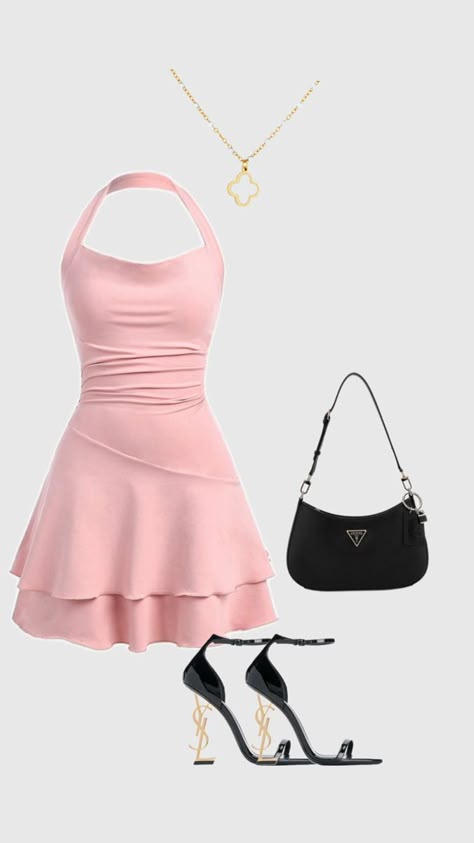 Barbiecore Mini Dress For Summer, Coquette Dresses Png, Spring Barbiecore Party Mini Dress, Luxury Fitted Coquette Dress, Pink Barbiecore Mini Dress, Chic Fits, Famous Outfits, Paris Outfits, Cute Comfy Outfits