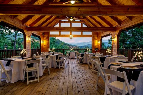 Sky View Pavilion - Parkside Resort Honeymoon Cabin, Smoky Mountain Wedding, Glass Garage Door, At Home Movie Theater, Pigeon Forge Tn, Outdoor Tv, Luxury Cabin, Sky View, Unique Venues