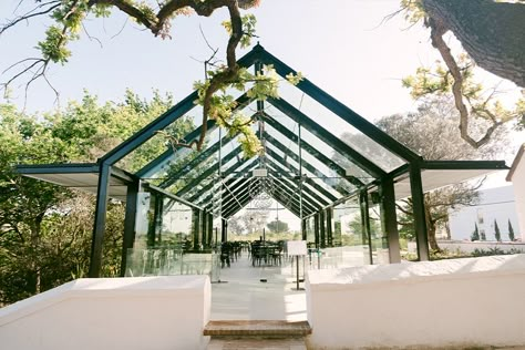 Estate Wedding Venues, Greenhouse Venue, Event Venue Design, Glass House Wedding, Event Venue Spaces, Vineyard Wedding Venue, South Africa Wedding, Country Lodge, Events Place