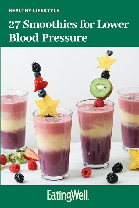 Smoothie Recipes Bowl, Potassium Smoothie, Recipes For High Blood Pressure, Blood Pressure Meals, Unicorn Smoothie, Ways To Lower Blood Pressure, Blood Pressure Recipes, High Blood Pressure Diet Meals, High Blood Pressure Recipes