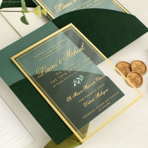 Emerald Green And Taupe Wedding, Emerald Green White And Gold Wedding Invitations, Wedding Invitations Emerald Green And Gold, Emerald Green And Rust Wedding Invitations, Hunter Green Gold And Ivory Wedding, Hunter Green Wedding Invitations, Emerald Green Gold And White Wedding, Gold And Dark Green Wedding, Gold And Green Wedding Invitations