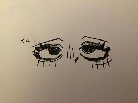 Dizzy Eyes Drawing, Tired Eyes Cartoon, Sleepy Eyes Drawing Reference, How To Draw Tired Eyes, Sleeping Eyes Drawing, How To Draw Soft Eyes, Draw Tired Eyes, Tired Eyes Draw, How To Draw Crying Eyes