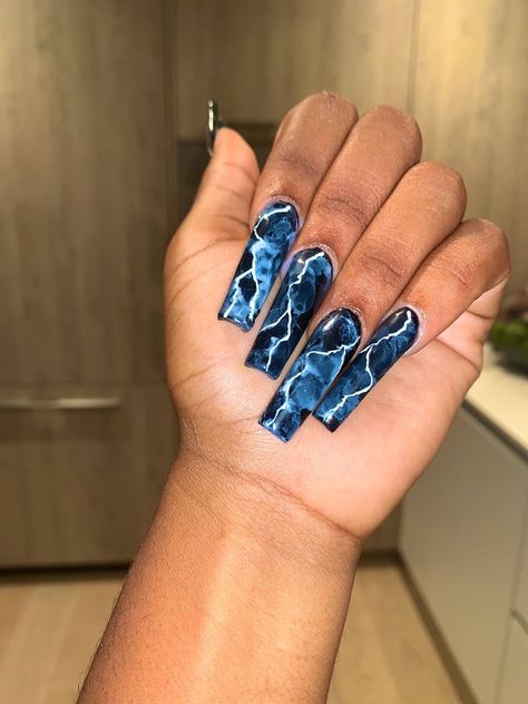 Lightning Nails, Paznokcie Hello Kitty, Milky Nails, Black Acrylic Nails, Long Acrylic Nails Coffin, Acrylic Nails Coffin Pink, Long Square Acrylic Nails, Nail Swag, Luxury Nails